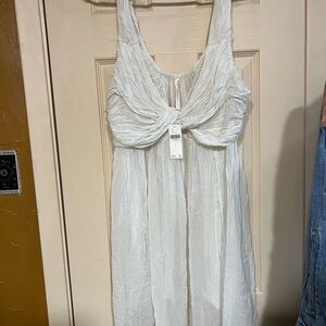 Anthropologie NWT Elegant White Sleeveless Tunic